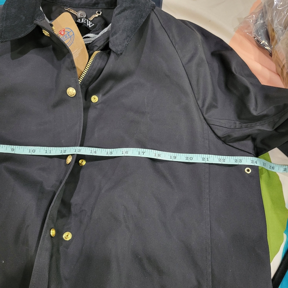 J Crew Long Barn Jacket in Waxed Cotton Twill XL Coat $358 Retail NWT - Picture 11 of 16